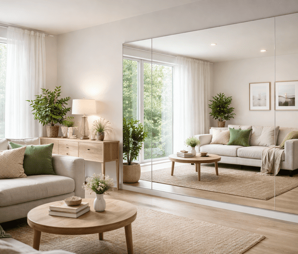 Как увеличить маленькую комнату с помощью зеркал