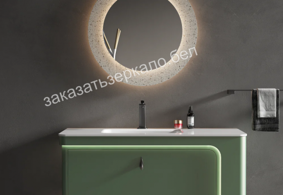 Круглое зеркало для ванной с подсветкой
