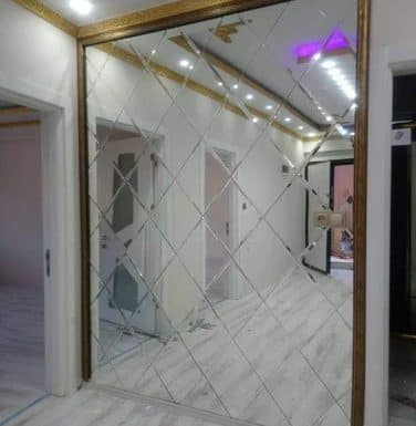 Большое зеркало с фацетом