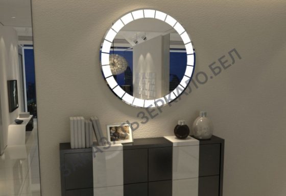 Круглое зеркало с led подсветкой по краям