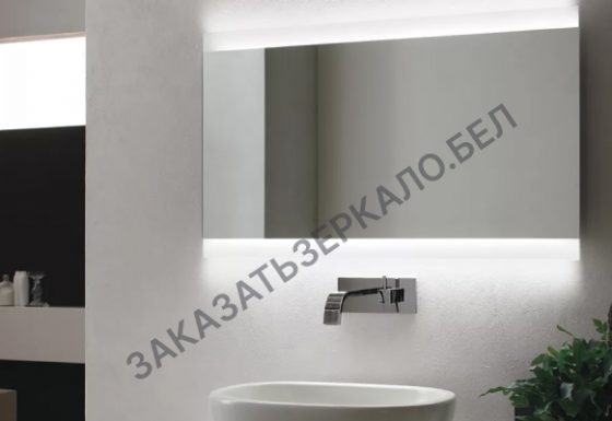 Большое зеркало в ванную с подсветкой